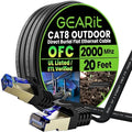 GEARit Cat 8 Outdoor Flat Ethernet Cable Direct Burial Rated LLDPE Jacket by GEARit