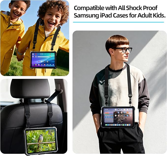 Adjustable Shoulder Strap:Comfortable iPad Strap Nylon Neck Lanyard - Image 4