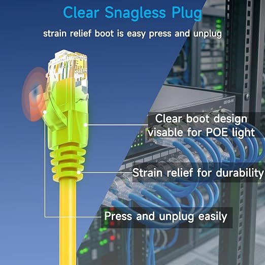 Cat6 Ethernet Patch Cable 1.5 ft, Cat6 Patch Cable - Image 4