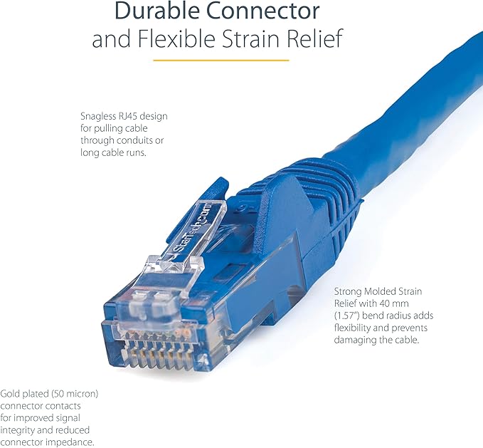 StarTech 12ft CAT6 Ethernet Cable - Image 3