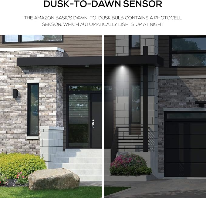 Amazon Basics A19 Dusk to Dawn Sensor LED Outdoor Light Bulb, 60W Equivalent - Image 6