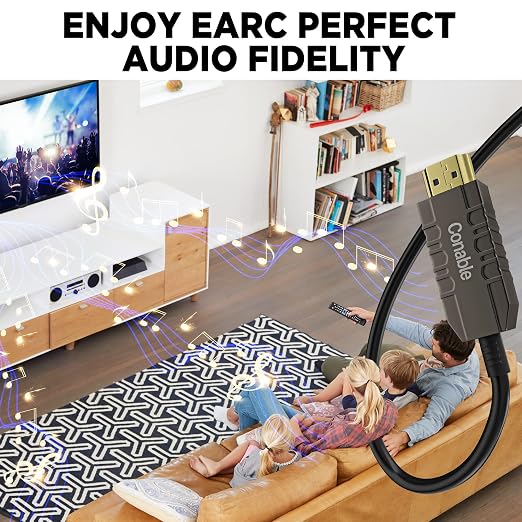 Certified 8K Fiber Optic HDMI 2.1 Cable 35FT, Real HDMI® Cable, Ultra HD - Image 5
