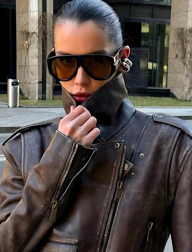 Oversized Retro Aviator Sunglasses - Image 4
