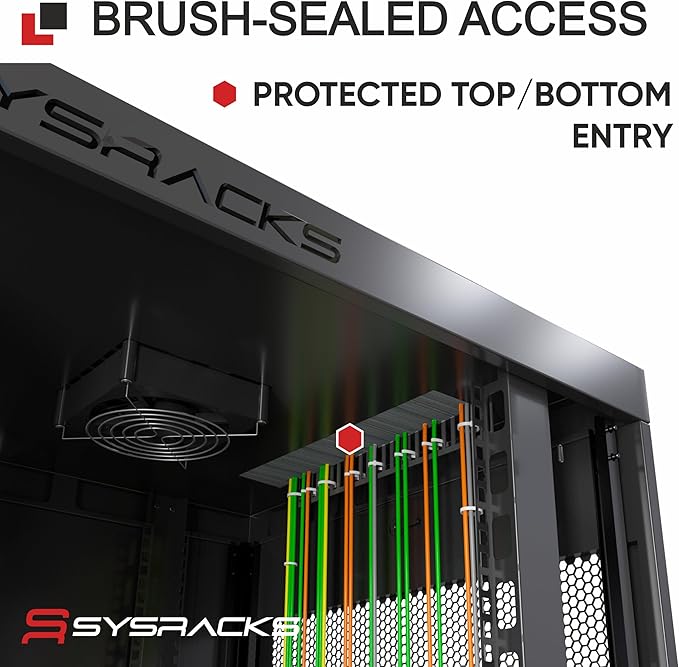 18U Wall Mount Server Rack Cabinet – 19" Network Rack Enclosure, PDU & Shelf - Image 7