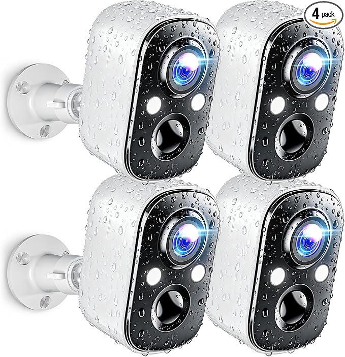 Techage Security Cameras Wireless Outdoor, 2K Battery Powered WiFi Cameras by Techage