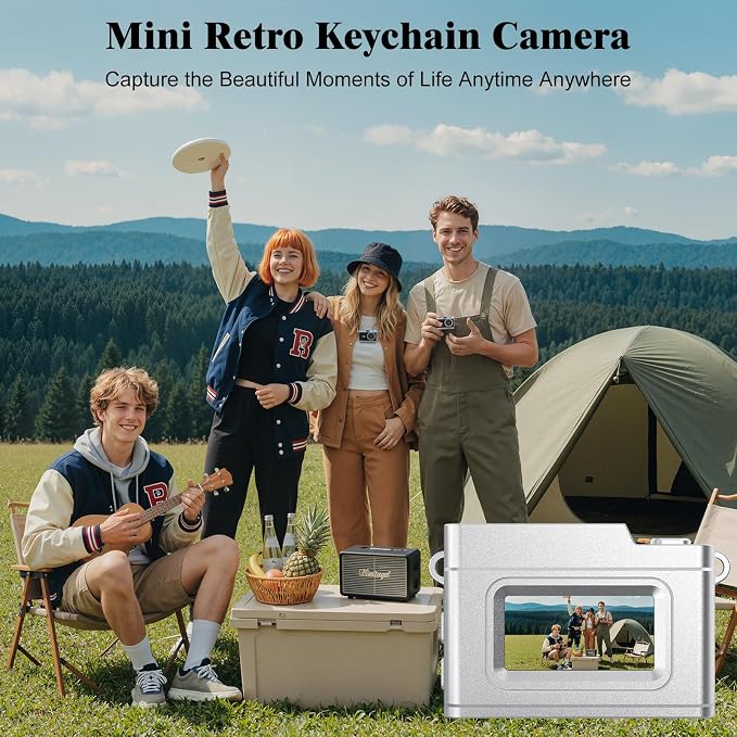Mini Keychain Camera, Retro 1080P Pocket Camera 32GB Card Ultra-Portable Tiny - Image 8