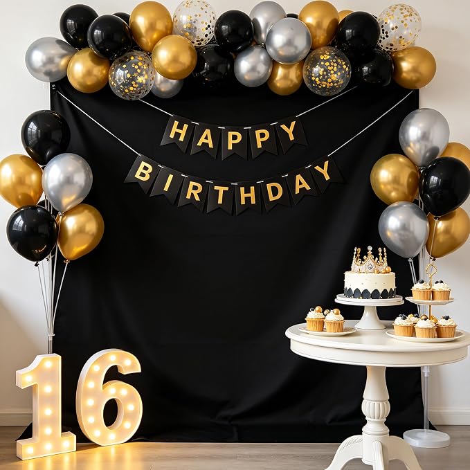 Black Photo Backdrop for Photoshoot, Fabric Background for Product Photography - Image 9