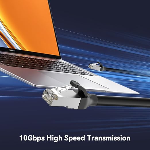 BENFEI Cat 7 Ethernet Cable 100FT, 10Gbps 600MHz High Speed RJ45 Network Cable - Image 2