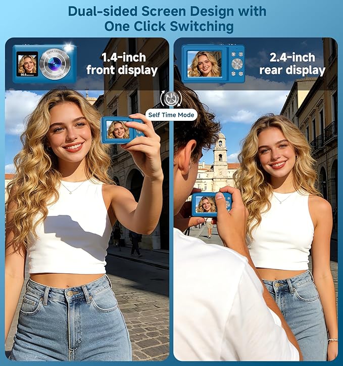 Digital Camera, 2026 Upgraded 56MP Dual Screens Camera - Image 2