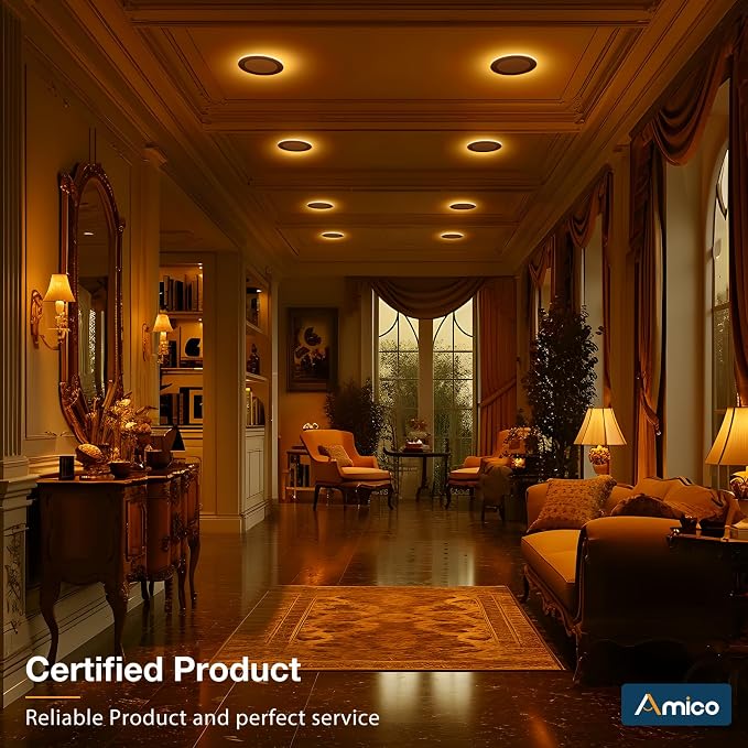 Amico 12 Pack Black 4 Inch 5CCT LED Recessed Ceiling Light - Image 7