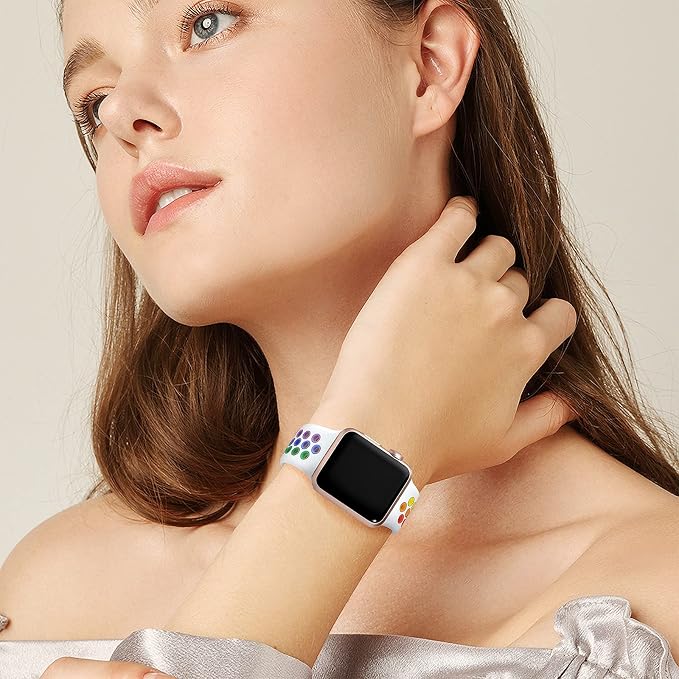 Lerobo Compatible with Apple Watch Bands 40mm 41mm 38mm 42mm, Sport Soft - Image 4