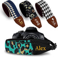 Art Tribute Custom Blue Leopard Camera Strap by ArtTribute