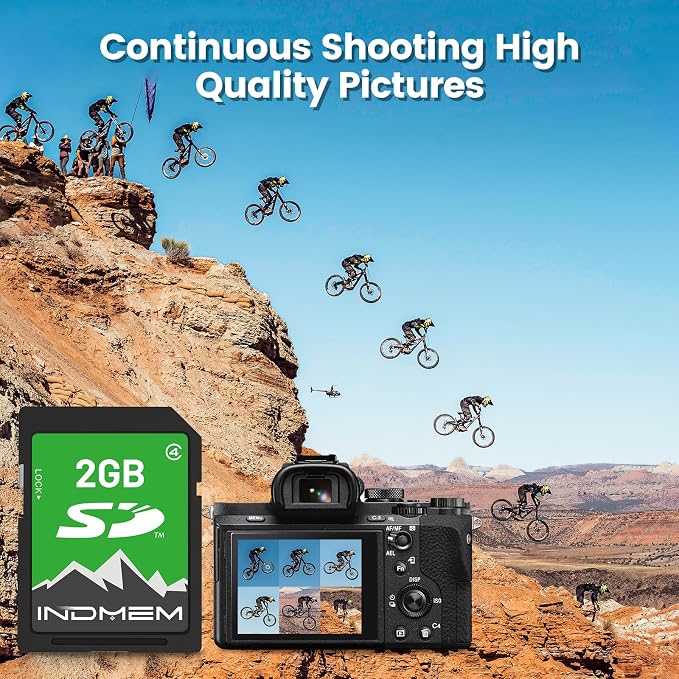 INDMEM 2GB SD Card, 2GB Class 4 Flash Memory Card 2G SLC Standard Secure - Image 3