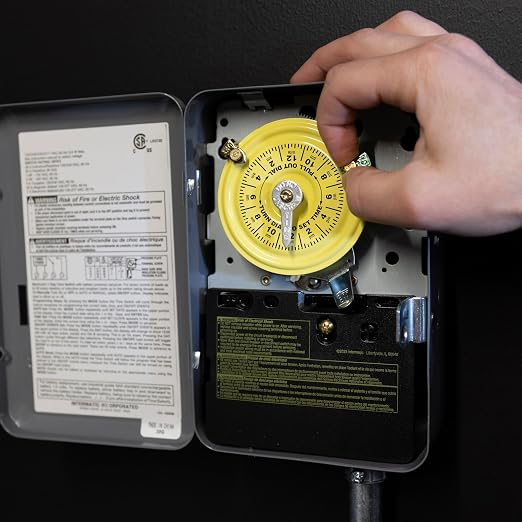 Intermatic T103 24-Hour Mechanical Timer Switch - 120V DPST - Image 4