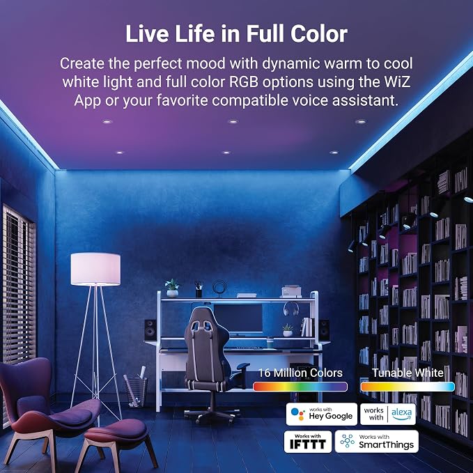 HALO 4” Smart Wi-Fi Slim Canless Recessed LED Downlight Powered by WiZ Pro - Image 5