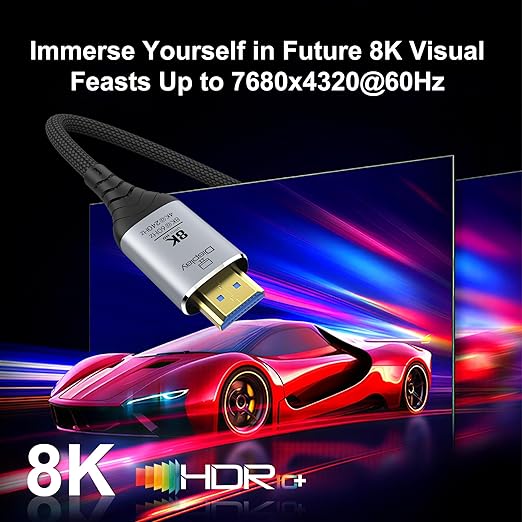Fiber Optic HDMI Cable 100FT, 8K Long HDMI 2.1 Cable, 48Gbps Ultra High Speed - Image 3