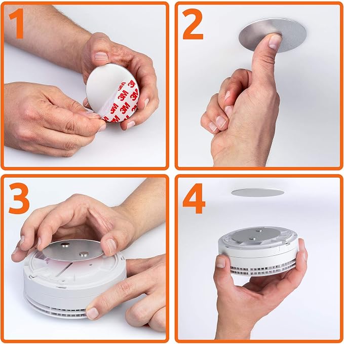 ECENCE Magnetic Smoke Detector Installation Tool 20pcs Magnetic Adhesive Pads - Image 3