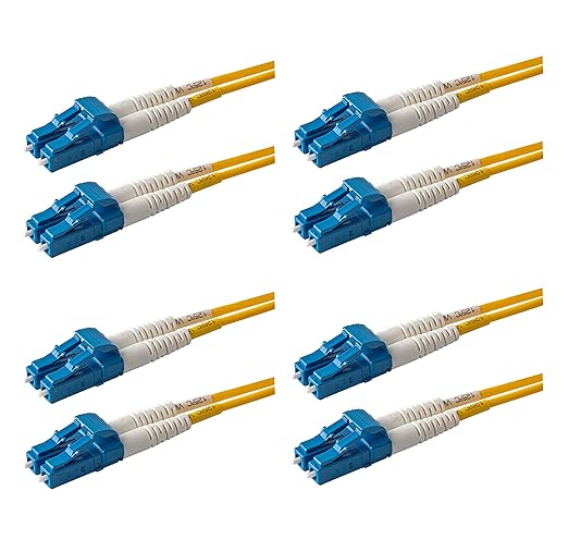 SpeedyFiberTX – 4-Pack 10 Meter LC to LC Fiber Patch Cable, Corning SMF-28 by SpeedyFiberTX