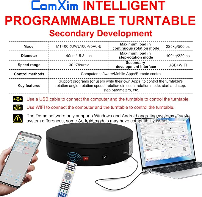 Programmable Motorized Electric Photography Turntable Rotating Platform - Image 2