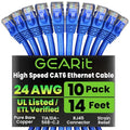 GEARit Cat 6 Ethernet Patch Cable 14 ft Blue by GEARit