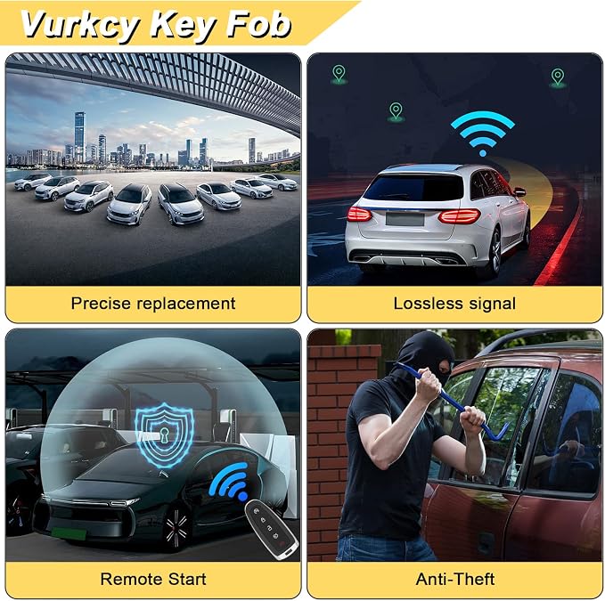 Vurkcy Key Fob Replacement for 2001-2002 Chevy Silverado Suburban Tahoe& GMC - Image 8