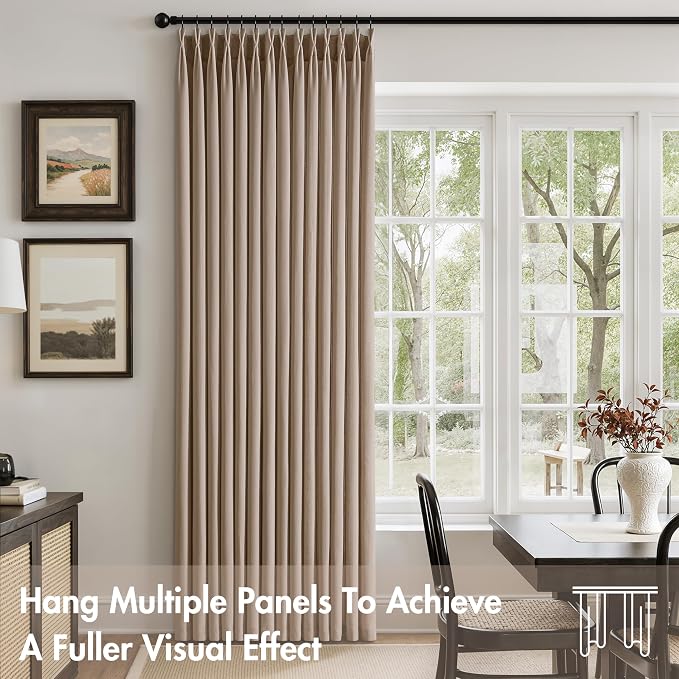 Memory Trained Pinch Pleated Curtains 96 Inches Long, Viral Linen Pinch Pleat - Image 4