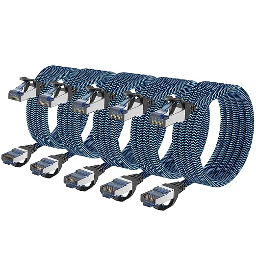 Cat8 Ethernet Cable 5 ft 5 Pack, High Speed 40Gbps 2000MHz, Compatible by CABNEER