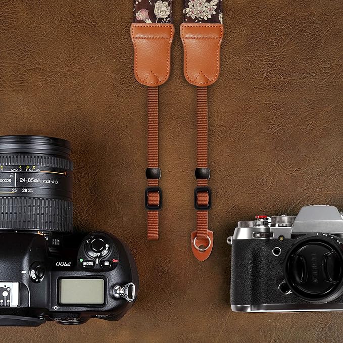 Padwa Lifestyle Japanese Brown Printed Floral Camera Strap - Image 7
