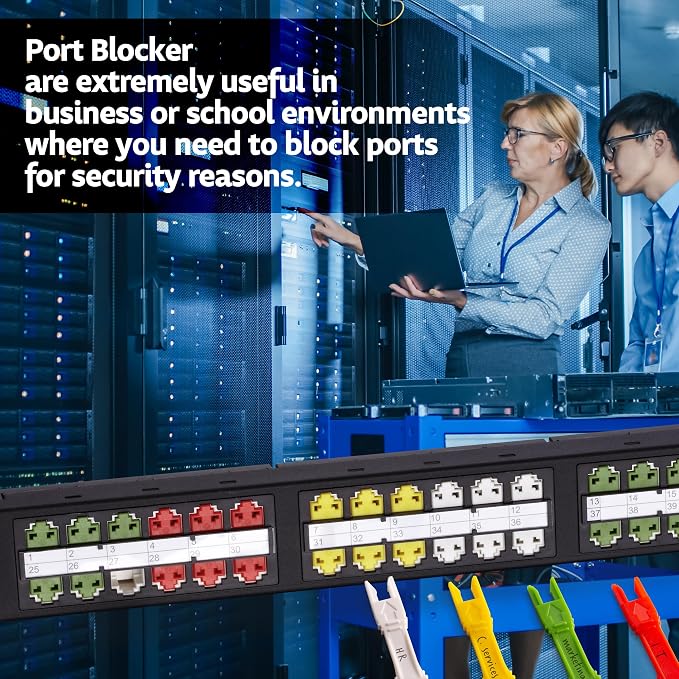 NTW Network Port Blocker & Dust Cover, Ethernet Port Protector, Secure RJ45 - Image 5