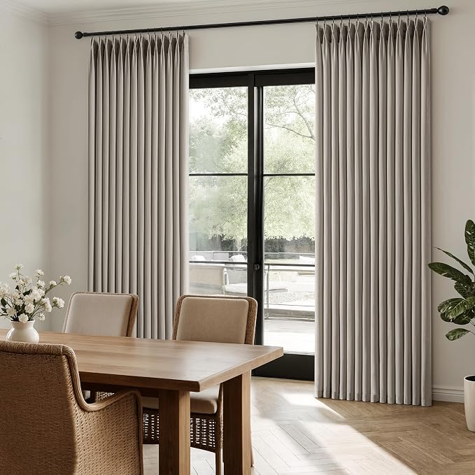 Memory Trained Pinch Pleated Curtains 84 Inches Long, Viral Linen Pinch Pleat - Image 8