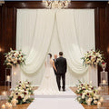 30ftx15ft Ivory Backdrop Curtains by CO-AVE