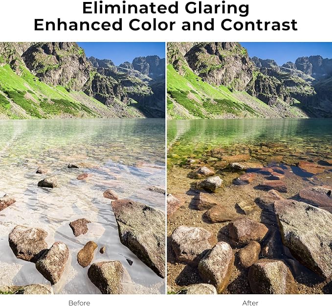 K&F CONCEPT 58mm Circular Polarizer Filter Ultra-Slim 18 Multi-Coated Optical - Image 5