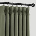 Memory Trained Pinch Pleated Curtains 90 Inches Long, Linen Pinch Pleat Sheer by ANRODUO