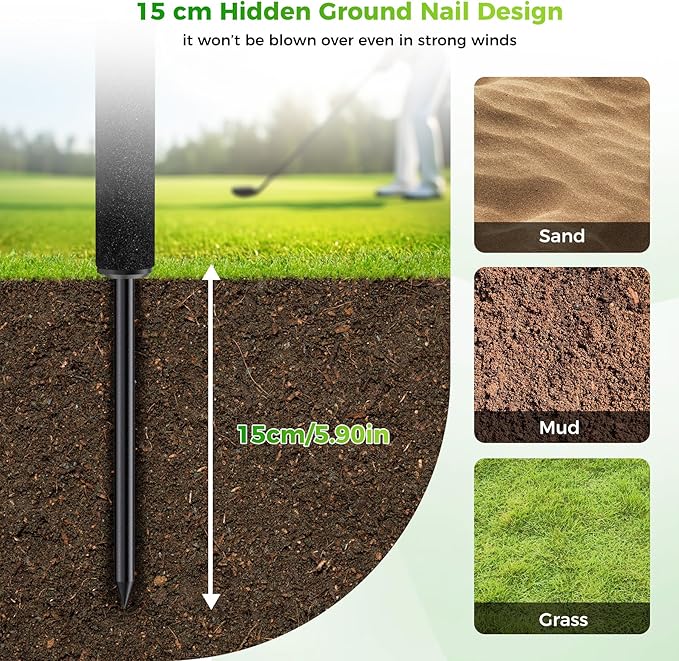 Ground Golf Selfie Stick to Record Swing, Magnetic Phone Spike Stake Mount - Image 6