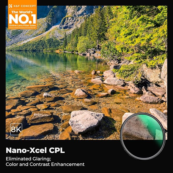 67mm Circular Polarizers Filter, K&F Concept 67MM Circular Polarizer Filter HD - Image 2