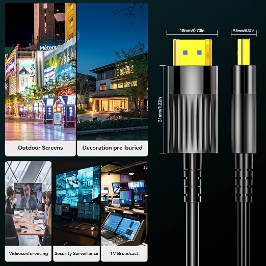 Fiber Optic HDMI Cable 65FT/20M, Long HDMI 2.1 Cable Support 48Gbps High Speed - Image 7