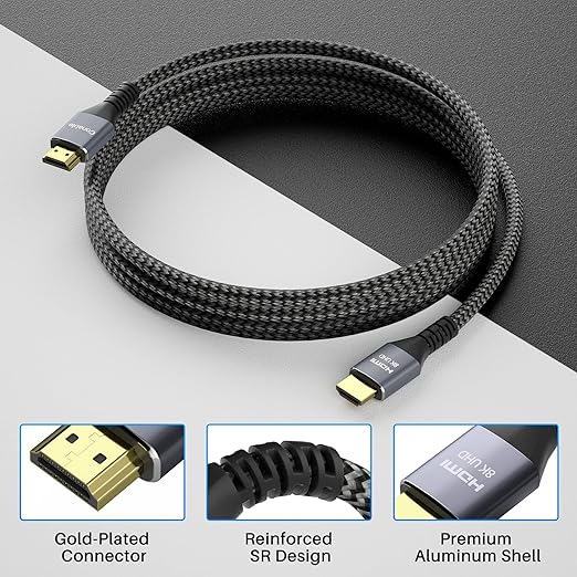 8K HDMI 2.1 Cable 5 FT, Real Certified 48Gbps Ultra High Speed HDMI® Cable - Image 2