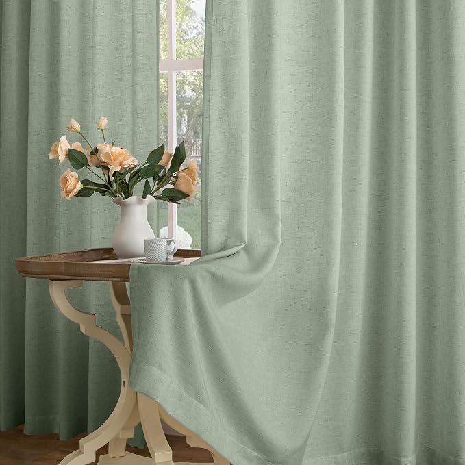 Memory Trained Pinch Pleated Curtains 63 Inches Long, Viral Linen Pinch Pleat - Image 7