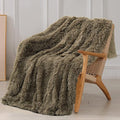 Tuddrom Decorative Extra Soft Faux Fur Throw Blanket 70"x78", Solid Reversible by Tuddrom